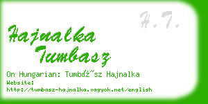 hajnalka tumbasz business card